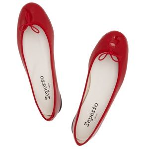 Repetto red ballet flats
